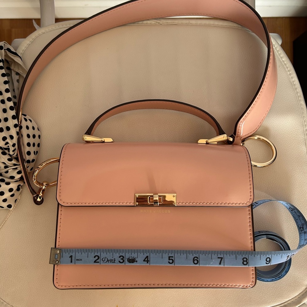 Marc Jacobs Downtown Top Handle Bag in Pink Leather with Scarf - Picture 4 of 10